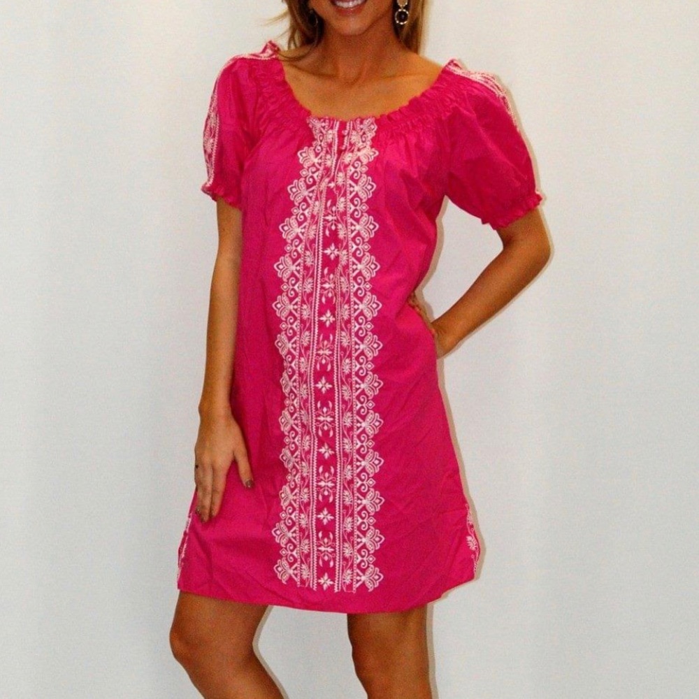 Urban Mango Pink Dress EMBROIDERY